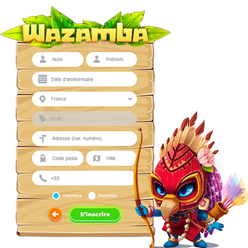 Étape 3 de l'inscription sur Wazamba Casino