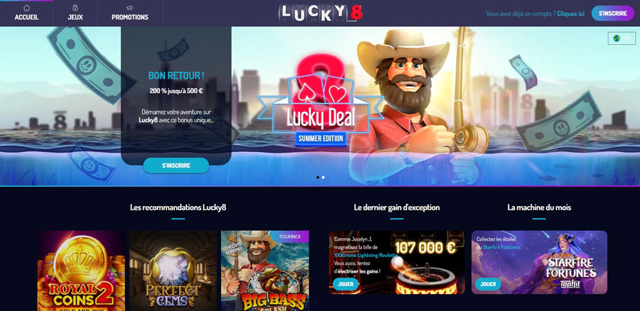 Accueil Casino Lucky8